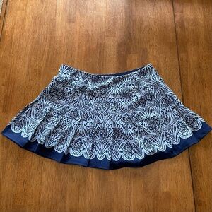 Lilly Pulitzer Luxletic Annora Pleated Skort in Bon Bon Blue Go Your Own Wave